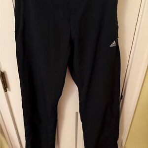 adidas Black Performance Pants with Zip Fly and Zip Pockets